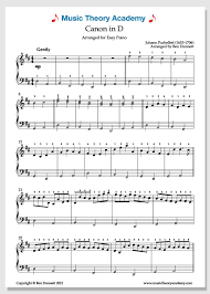 Canon in d easy piano by johann pachelbel. Pachelbel Canon Music Theory Academy Free Piano Sheet Music