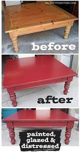 Unless shipping arrangements are available and made by the winning. Barn Red Chunky Coffee Table Before After Painted Coffee Tables Red Coffee Tables Redo Furniture