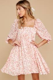 Kiss Goodbye Pink Floral Print Dress In 2020 Casual Dress Outfits Pink Dress Casual Flower Dresses Casual
