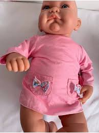 VESTIDO ROSA DETALLE LAZO PARA MUÑECOS DE 40-42 CM