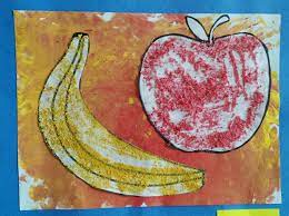 Bodegon Preescolar 1 Tecnica Texturizado Painting Fruit Art