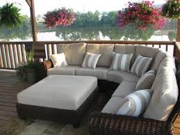 Hampton Bay Mill Valley 4 Piece Patio Sectional Set With Parchment Cushions 143 002 4secole The Home Depot Patio Furniture Layout Patio Furnishings Patio Sectional