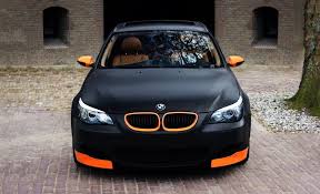 Bmw E60 M5 Matt Black Orange Bmw Dream Cars Bmw Bmw Black