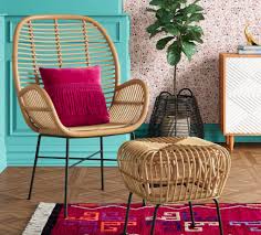 Lily Rattan Armchair With Metal Legs Assembly Required Opalhouse Rattan Armchair Rattan Colorful Desk
