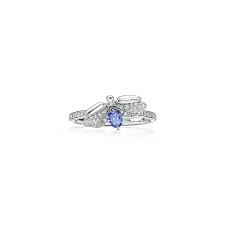Tiffany paper flowers®:diamond open flower ring. Tiffany Paper Flowers Firefly Ring Mit Diamant Und Tansanit In Platin Mini Tiffany Co