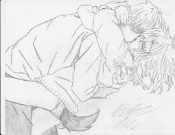 In this tutorial you'll get a chance to draw the ha. Kissing Anime Couple By Fadelesswolf On Deviantart