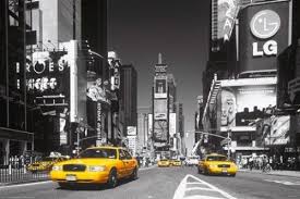 Poster Times Square New York Taxi Yellow Cab Usa Apple 91 5 X 61 Cm Poster Kaufen Weisse Fotografie Poster