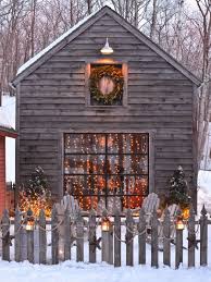 Outdoor Spaces Winter Lights Snow Rustic Christmas Country Christmas Outdoor Christmas