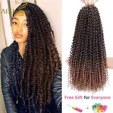 Juju bohemian kinky curly 100% remy hair 8 oz of 18hair was installed by: Aisi Beauty 18inch Passion Twist Hair Ombre Blonde Bohemian Braid Crochet Braiding Synthetic Hair Extension Brown Black Color Aliexpress