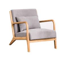 Accent chairs made with a mix of materials make for a beautiful, modern addition to your home. Nndq Mid Century Modern Armchair Wooden Lounge Chair Fabric Upholstered Hand Polished Elegant And Natural For Bedroom Living Room Balcony Buy Online In China At Desertcart 144969761