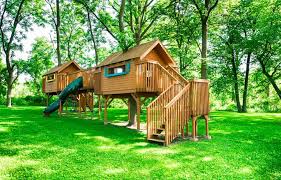The big backyard brings the outdoors inside with huge play equipment, riding toys, balls, playhouses, infant toys, and more. 45 Awesome Backyard Kids Playhouse Ideas Photos
