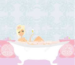 Frau Baden In Der Badewanne Im Schonen Bad Lizenzfrei Nutzbare Vektorgrafiken Clip Arts Illustrationen Image 18761548