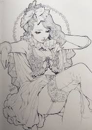 Hand Drawn One Of A Kind Drawing Black Ink On Heavy Grade High Quality Ivory Paper Pop Art Drawing Anime Art Beautiful Character Art