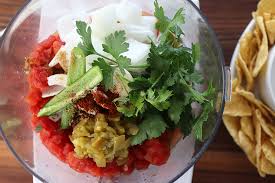 Served piping hot, the tomato salsa is. Easy Restaurant Style Blender Salsa Recipe Theveglife