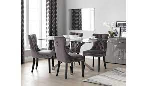 The solid wood table with a charcoal finish base and. Buy Argos Home Blake Dining Table 4 Princess Chairs Charcoal Dining Table And Chair Sets Argos