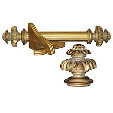 Thick stainless steel curtain rod single anddouble rod 28mm european quiet roman rod curtain rail roman rods curtain rods single and double rod aluminum alloy thick silence slide rails side curtain rod bracket black gold pure black rods 28mm/28mm double single holder carve roman. Royal Fancy Historical Gold Wood Curtain Rod Set On Sale Overstock 6423869