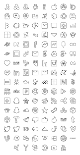 Social Media Icons Doodle Art Journals Bullet Journal Banner Doodle Icon