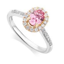 As the hardest gemstone, measuring a 9 out of 10 on the moh scale of hardness, pink sapphire is a durable choice, which is perfect for everyday wear. Platinum Rose Gold Pink Sapphire Diamond Cluster Ring From Colin Campbell Co Online