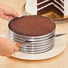 Mousse Rebanador Cortador De Tartas Homeyoo Ajustable Escalables Mousse Capa De Pastel De Acero Inoxidable Rebanador Herra Cake Slicer No Bake Cake Baking Kit