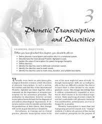 Phonetic Transcription And Diacritics