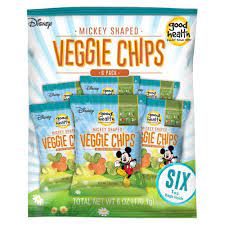 Disney Good Health Mickey Shaped Veggie Chips 6oz 6ct Veggie Chips Chips Fun Snacks