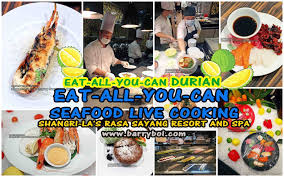 We waren met ons zoontje van 7. Eat All You Can Seafood Live Cooking Durians At Shangri La S Rasa Sayang Resort And Spa