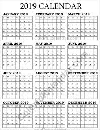 Black And White Calendar Black And White Calendar 2019 Template Cute Calendar Black And White Print Calendar