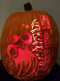 Maybe you would like to learn more about one of these? Oogie Boogie From The Nightmare Before Christmas On A Foam Pumpkin Carving From Bryan Yeager S Killerpumpkin Net Exhibit On Display In The Gallery At Centennial Hills Library Oct 8 2016 In
