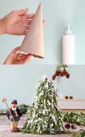 Are you looking for some easy diy christmas decorations? Diy Tabletop Snow Flocked Christmas Tree 1 In 10 Minutes A Piece Of Rainbow