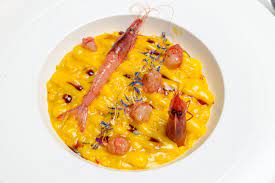 Risotto allo zafferano e gamberetti. I Risotti Di Massimo Carleo Zafferano E Gamberi Rossi Di Testa E Di Gola