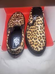NEW VANS Classic Slip On 90s Grunge Cheetah Leopard Mens Size 4 Women's 5.5  NIB