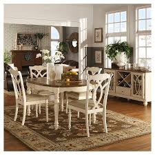 5pc Wakefield Extendable Dining Set Wood Off White Inspire Q Country Dining Rooms White Extending Dining Table Beige Dining Chair