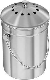 utopia kitchen stainless steel compost bin for kitchen countertop 1 3 gallon compost bucket kitchen pail co kitchen compost bin compost container compost bin