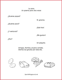 Students Learn Vocabulary As They Recite And Act Out These Spanish Thanksgiving Poems Thanksgiving Poems Spanish Thanksgiving Learning Spanish For Kids