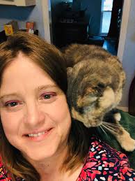 Tortie cat with kidney failure playing