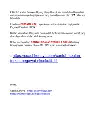 Apalagi memberikan tips dan trik dalam menjawab soalan cpns dengan cepat dan tepat. 2 Contoh Soalan Seksyen C Pdf