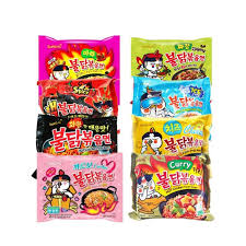Samyang Fire Spicy Noodles Challenge Hot Chicken Korean Flavors X1 Or X5 Halal Japanese Snacks Packaging Asian Snacks Korean Food