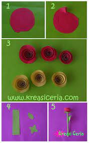 Potong bagian tengah dari bawah kelopak hingga mencapai setengah dari. Cara Membuat Bunga Mawar Dari Kertas Warna Warni