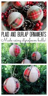 Plaid And Burlap Ornaments Burlap Ornaments Farmhouse Christmas Ornaments Burlap Christmas Ornaments
