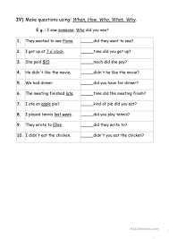 Wh questions are words that include the letter 'w' and 'h', and we use them to ask certain types of questions. Exercises Wh Question Words English Esl Worksheets For Distance Learning And Physical Classrooms