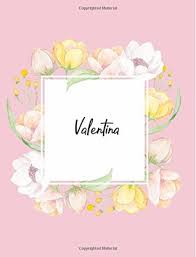 We prepared beautiful coloring pages for valentine's day with hearts, cute animals, ribbons, angels. Valentina 110 Ruled Pages 55 Sheets 8 5x11 Inches Water Color Pink Blossom Design For Note Journal Composition With Lettering Name Valentina By J B Boon