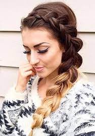 Inverted French Side Braid French Braid Hairstyles Medium Hair Styles Side Braid Hairstyles