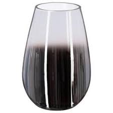 Vase Bombe Fume 23cm Noir Transparent Vase Noir Vase Transparent