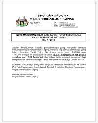 Majlis perbandaran taiping 94 views. Notis Makluman Ralat Bagi Majlis Perbandaran Taiping Facebook