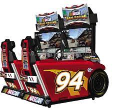 Arcade video game published 14 years ago by global vr. Global Vr Nascar Team Racing Deluxe Twin Arcade Machine