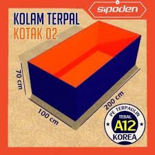 Kolam Terpal Kotak Dimensi 200 Cm X 100 Cm X 70 Cm Kolam Kotak Kolam Ikan