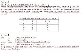 A) hari ini adalah hari minggu. Logika Proposisi Science Booth