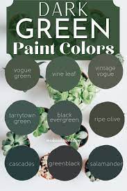 Best Dark Green Paint Colors From