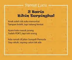 Pantun Lucu 2 Baris Paling Populer Yang Bikin Terpingkal Yedepe Com Lucu Romantis Tertawa