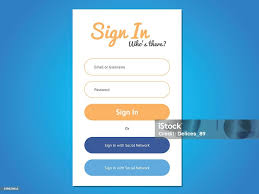 Vector Login Form Ui Element In Flat Style向量圖形及更多 ...